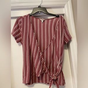 lucky brand wrap/tie shirt size M